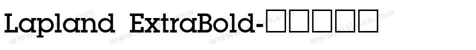 Lapland ExtraBold字体转换